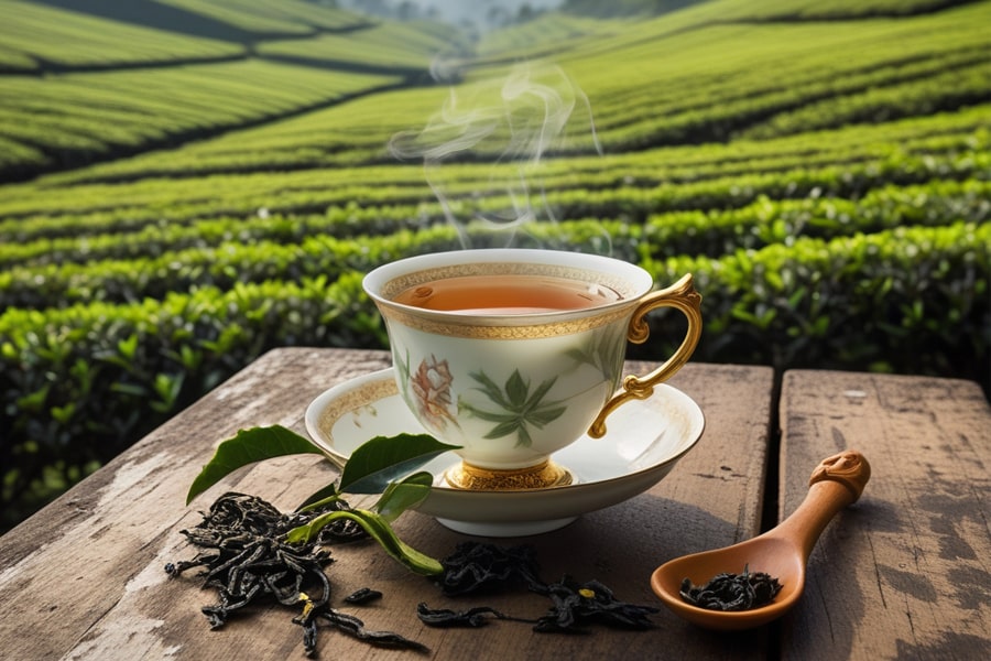 یک فنجان چای ایرانی طبیعی با رنگ طلایی، مقایسه چای ایرانی اصیل و چای اسانس‌دار در طعم و خواص سلامتی